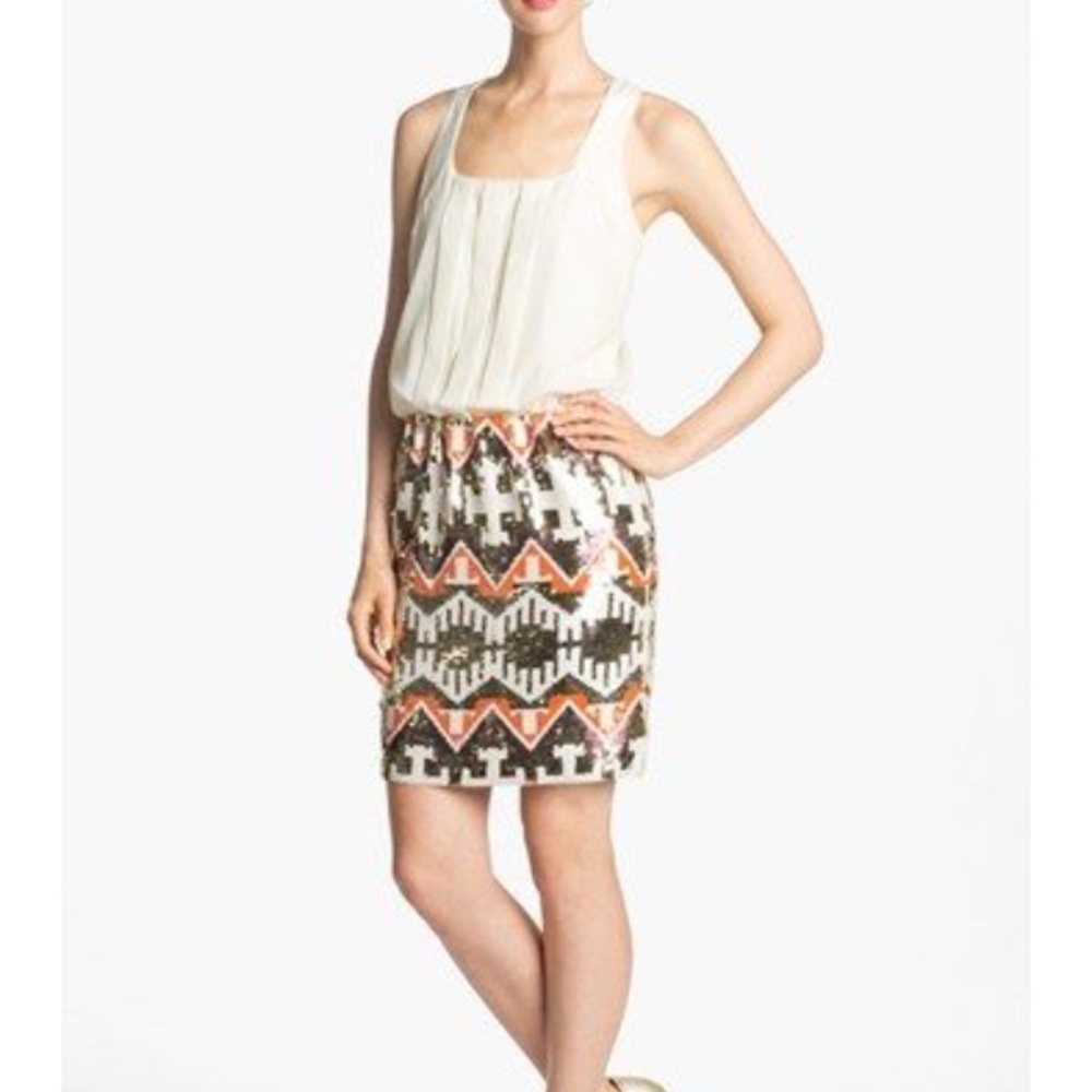 Jessica Simpson Racerback Blouson Sequin Dress